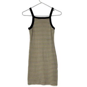 Womens Forever 21 T-shirt Size S Dress Mini Halter 5129 Square Neck Stripe